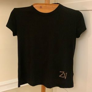 Zadig & Voltaire Black T-Shirt Short Sleeve Small